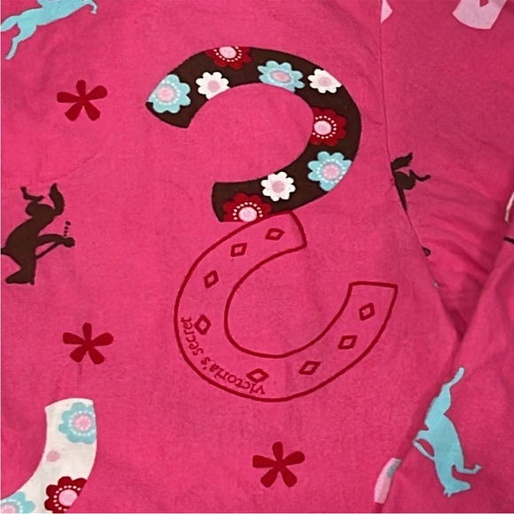 🤠 Victoria’s Secret Pink Horseshoe Cowgirl 💯% Cotton Flannel Pajama Set - Picture 11 of 16